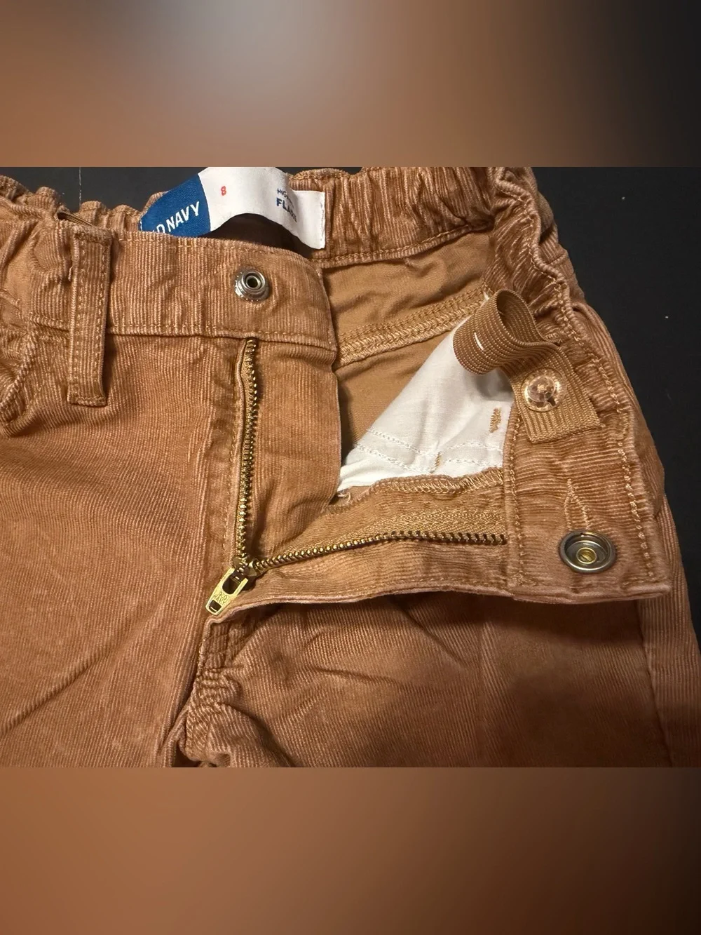 Old Navy Girls Corduroy High Rise Flare Size 8 Graham Color Adjustable Waist